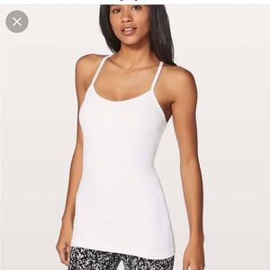 Lululemon power y tank top white size 6